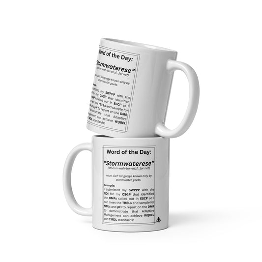 Stormwaterese - White glossy mug