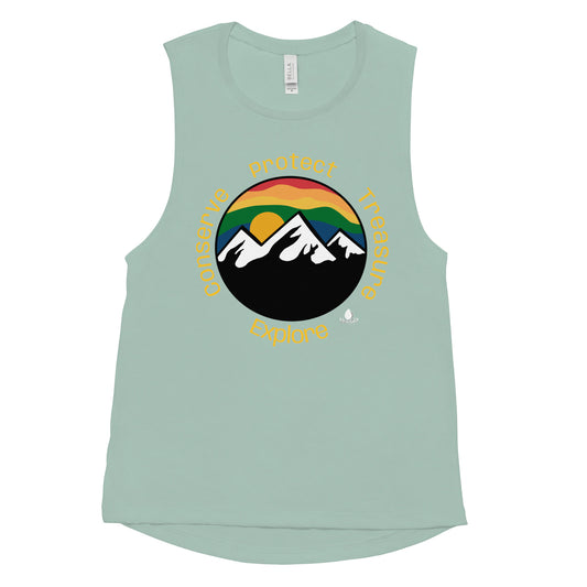 Conserve Protect Treasure Explore - Ladies’ Muscle Tank