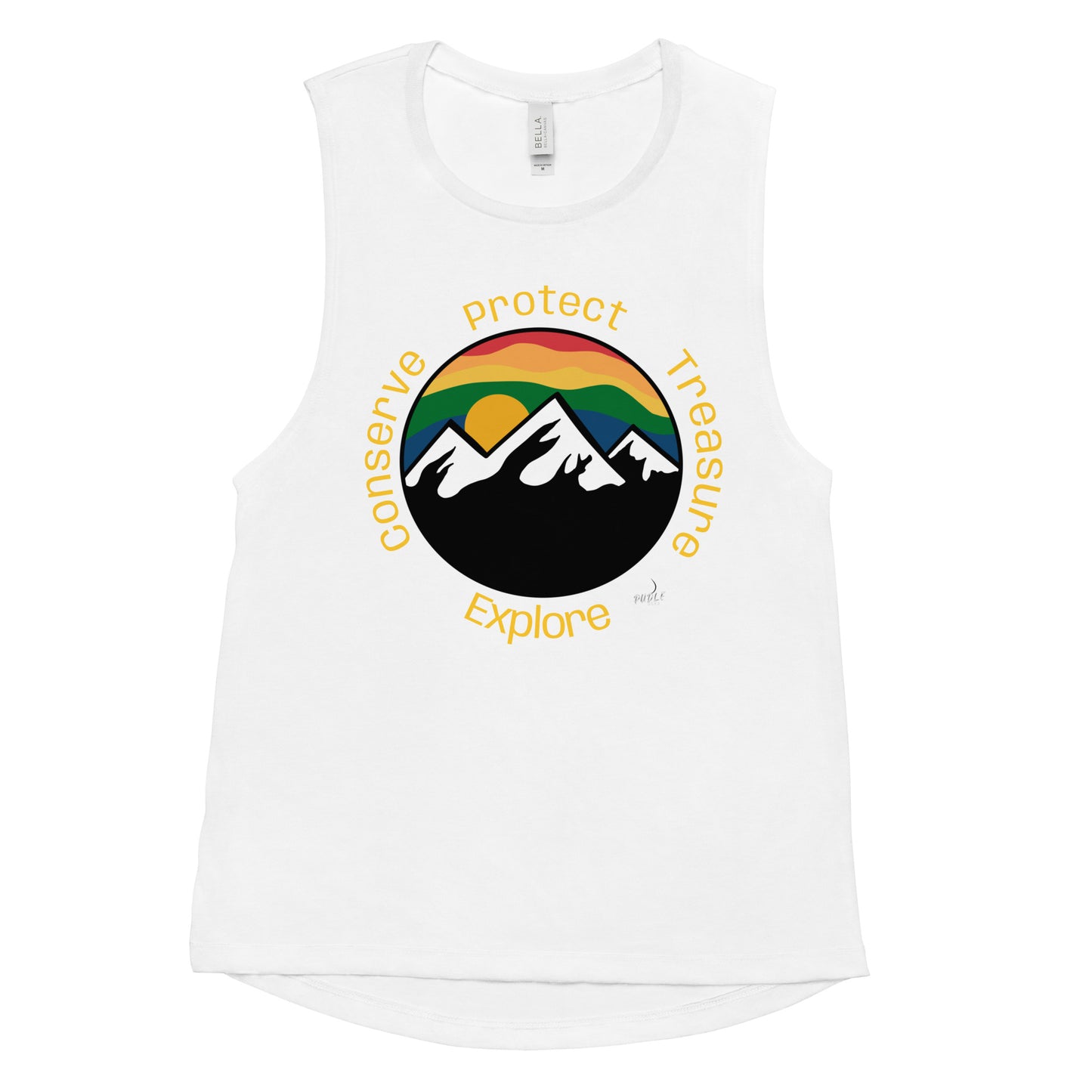 Conserve Protect Treasure Explore - Ladies’ Muscle Tank