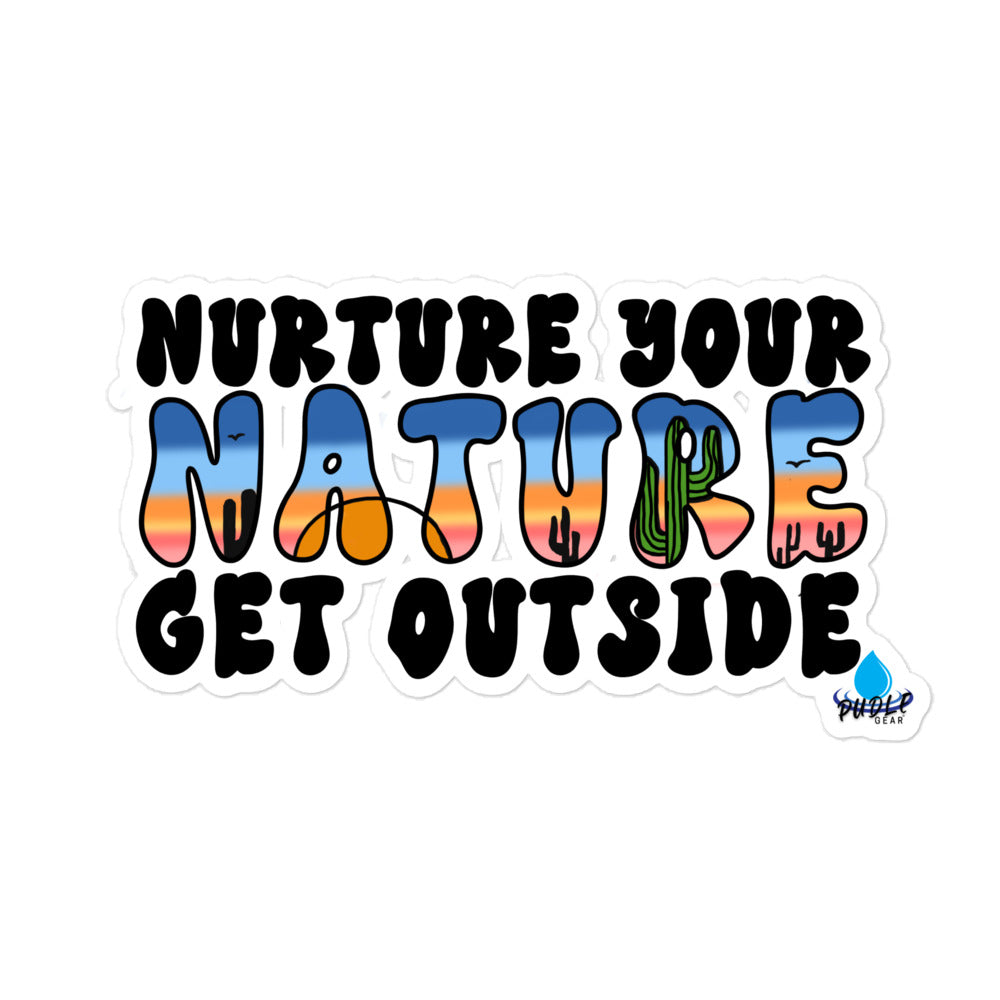 Nurture Your Nature - Desert - Bubble free vinyl sticker